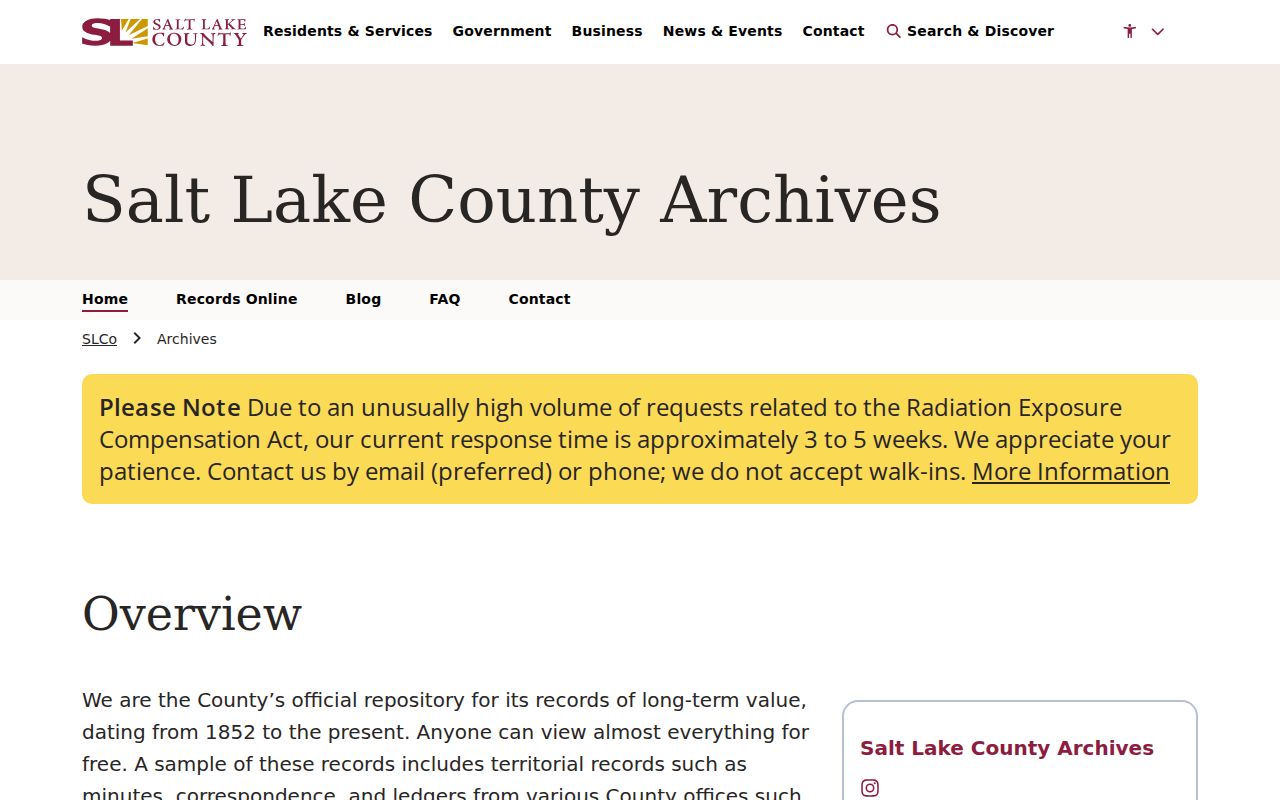 Salt Lake City residents directory county Recorder office