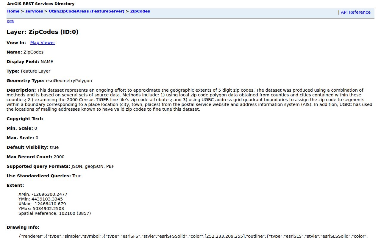 Salt Lake City ZIP code directory parcel search context